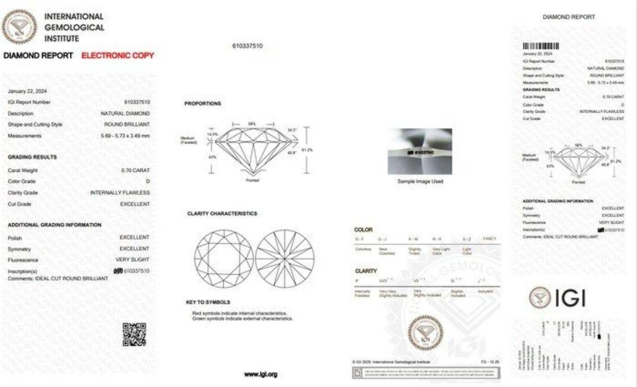 Exquisite 1,41 Karat Diamant-Ohrstecker aus 18 Karat Weißgold im Angebot 4