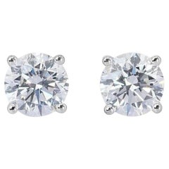 Exquisite 1.41ct Diamond Stud Earrings in 18K White Gold