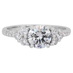 Exquisite 1,42ct Diamanten Pave Ring in 18k Weißgold - IGI zertifiziert