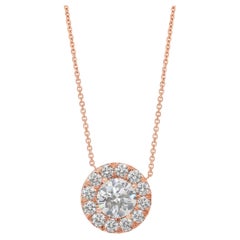Exquisite 1,49ct Diamanten Halskette in 18k Rose Gold - IGI zertifiziert