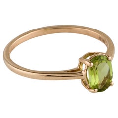 Exquisite 14K Peridot Cocktail Ring Size 6.75 - Timeless Statement Jewelry