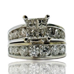 Exquisite 14K White Gold 3.53tcw Diamond Wedding Ring Set