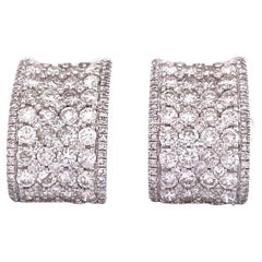 Exquisite 14k White Gold Diamond Earrings