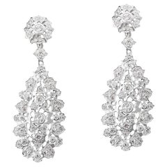Exquisite 14K White Gold Earrings with 0.76ct Natural Diamond
