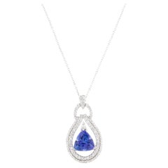 Luxury 14K Tanzanite & Diamond Pendant Necklace  Exquisite & Timeless Jewelry
