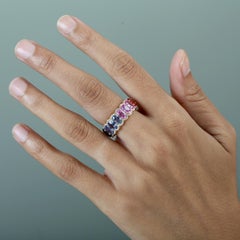 Exquisite 14KT Gold Sapphire & Diamond Statement Ring