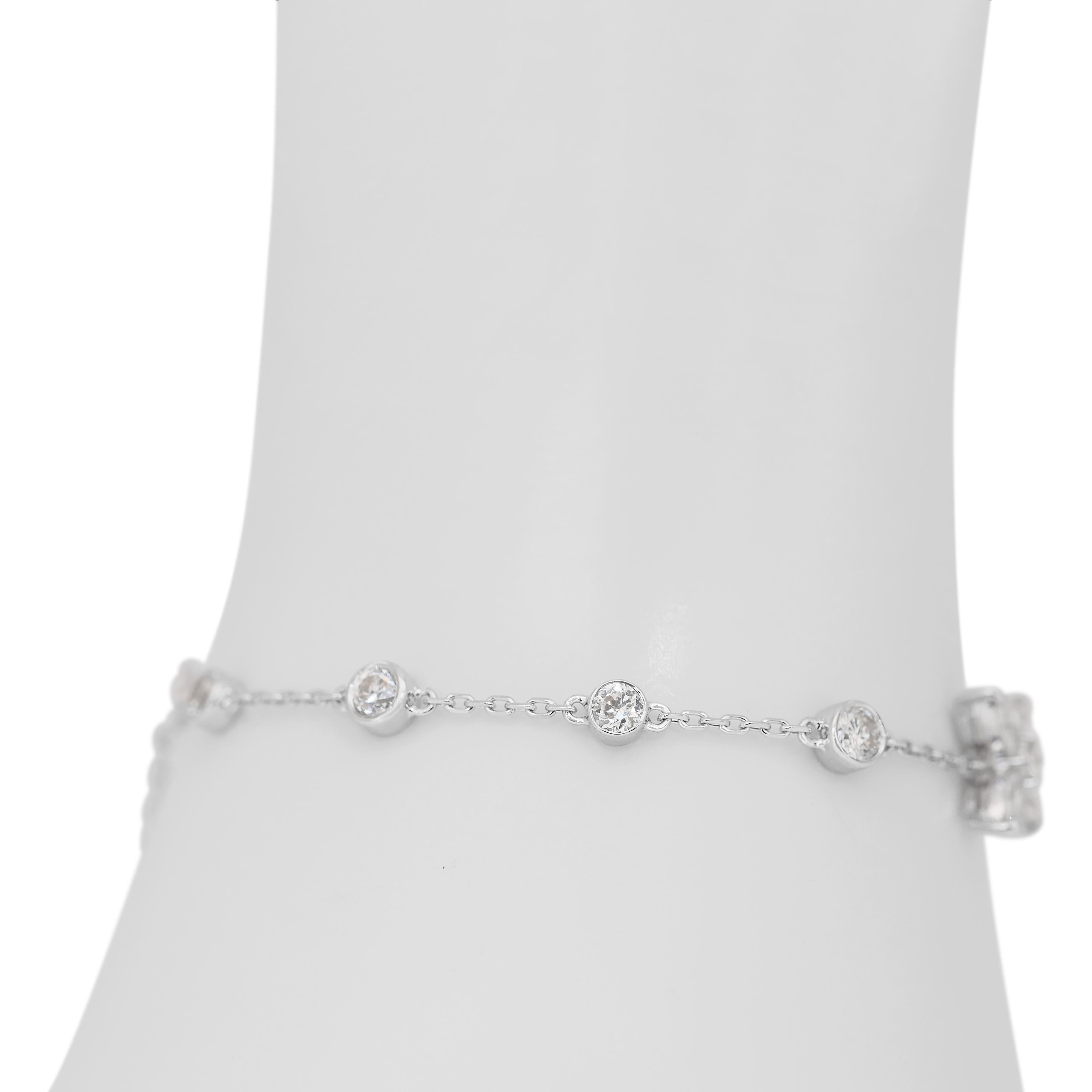 Exquisite 1.50ct Diamonds Bracelet in 18k White Gold - IGI Certified 2
