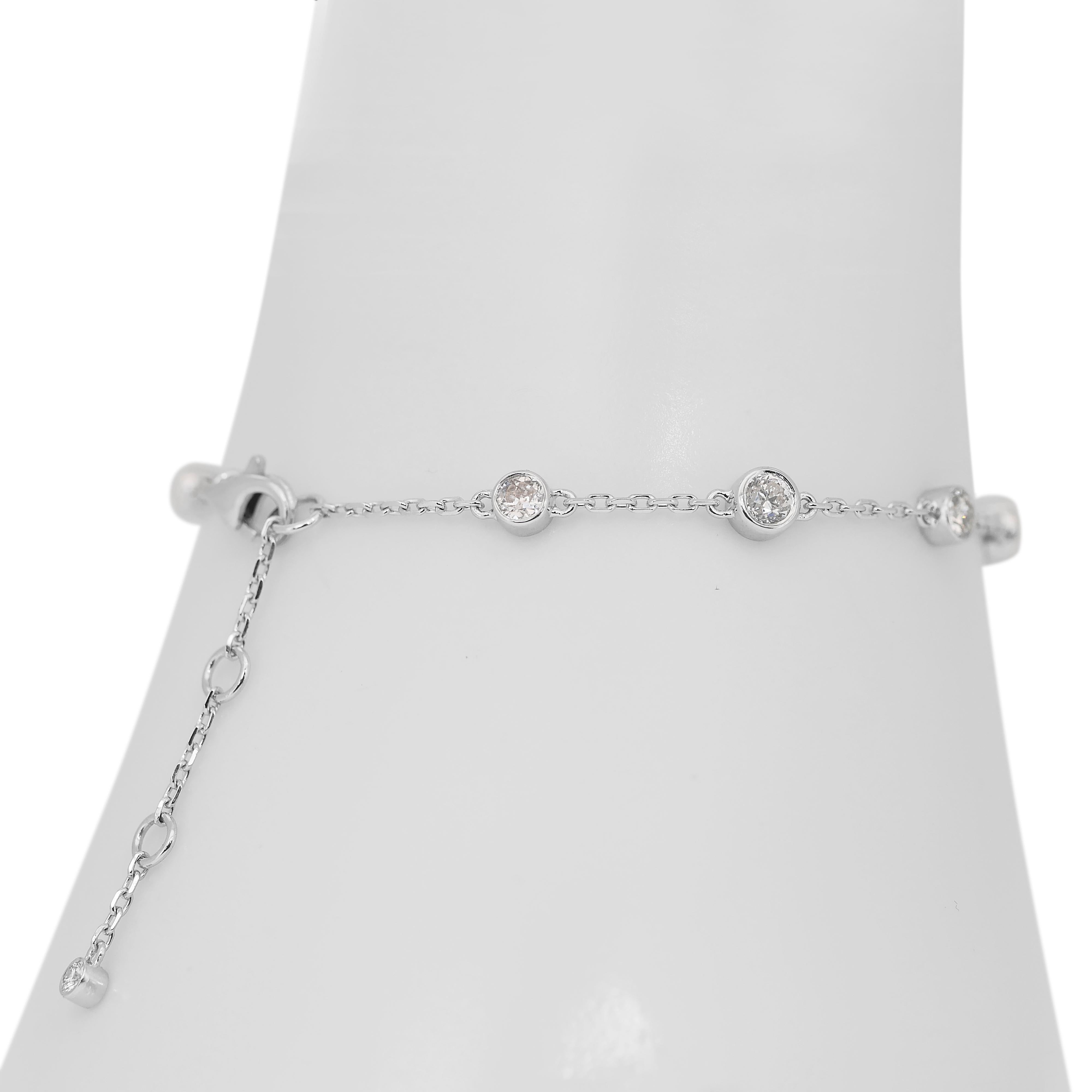Exquisite 1.50ct Diamonds Bracelet in 18k White Gold - IGI Certified 3