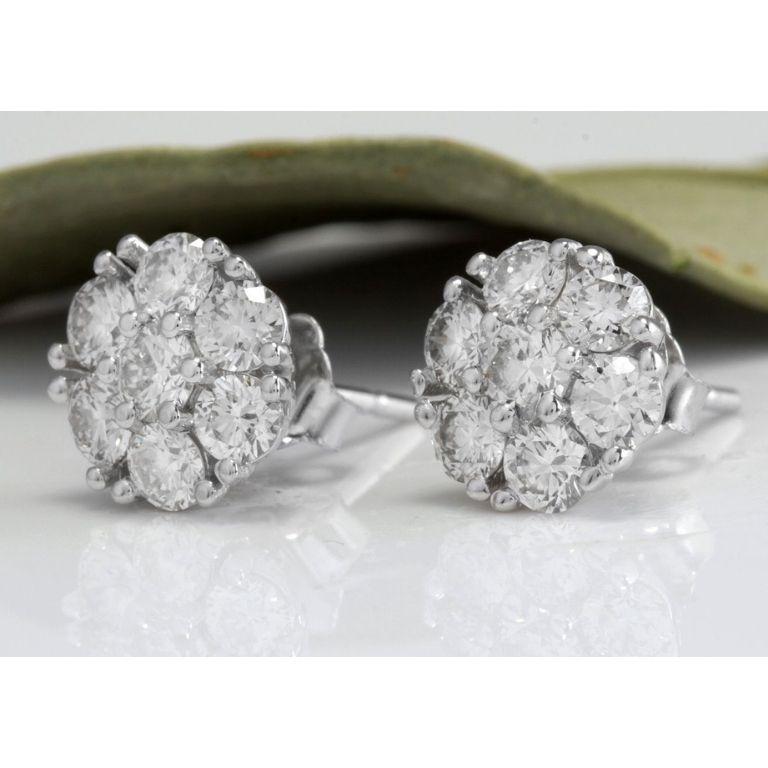 Exquisite 1.60 Carats Natural VVS Diamond 14K Solid White Gold Stud Earrings

Amazing looking piece!

Total Natural Round Cut Diamonds Weight: 1.60 Carats (both earrings) VS1-VS2 / G-H

The diameter of the Earring is: 9mm

Total Earrings Weight is: