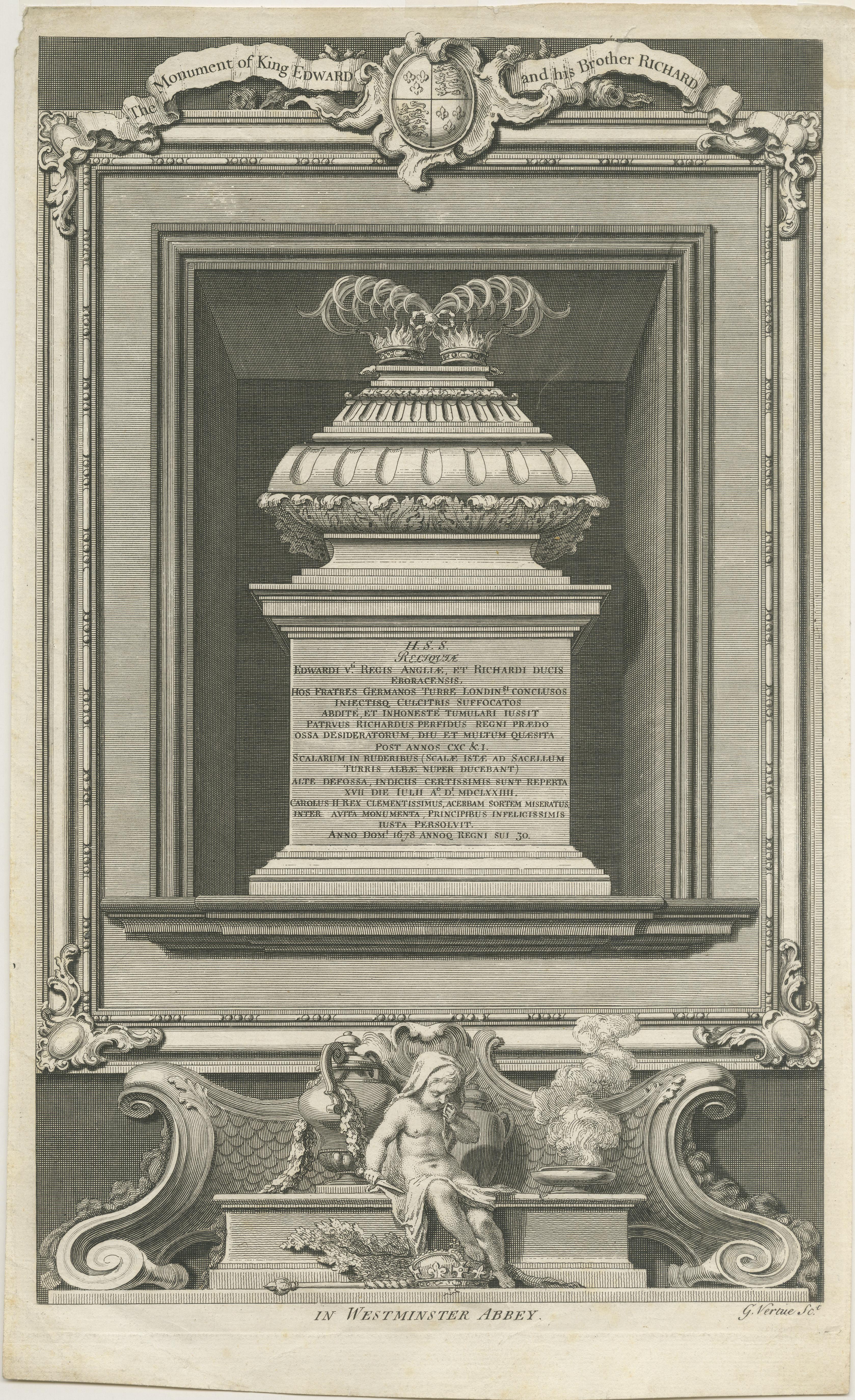 Exquisite Kupferblech-Stiche der englischen Monarchen-Töpferwaren in Westminster aus dem Jahr 1740 (Mitte des 18. Jahrhunderts) im Angebot