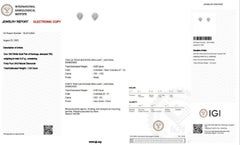 Exquisite 18 kt. White Gold Earrings with 1.02 ct Natural Diamonds - IGI Cert