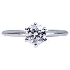 Exquisite 18 kt. White Gold Ring with 0.70 ct Total Natural Diamonds - GIA Cert
