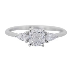 Exquisite 18 kt. White Gold Ring with 1.13 ct of Natural Diamonds GIA Cert