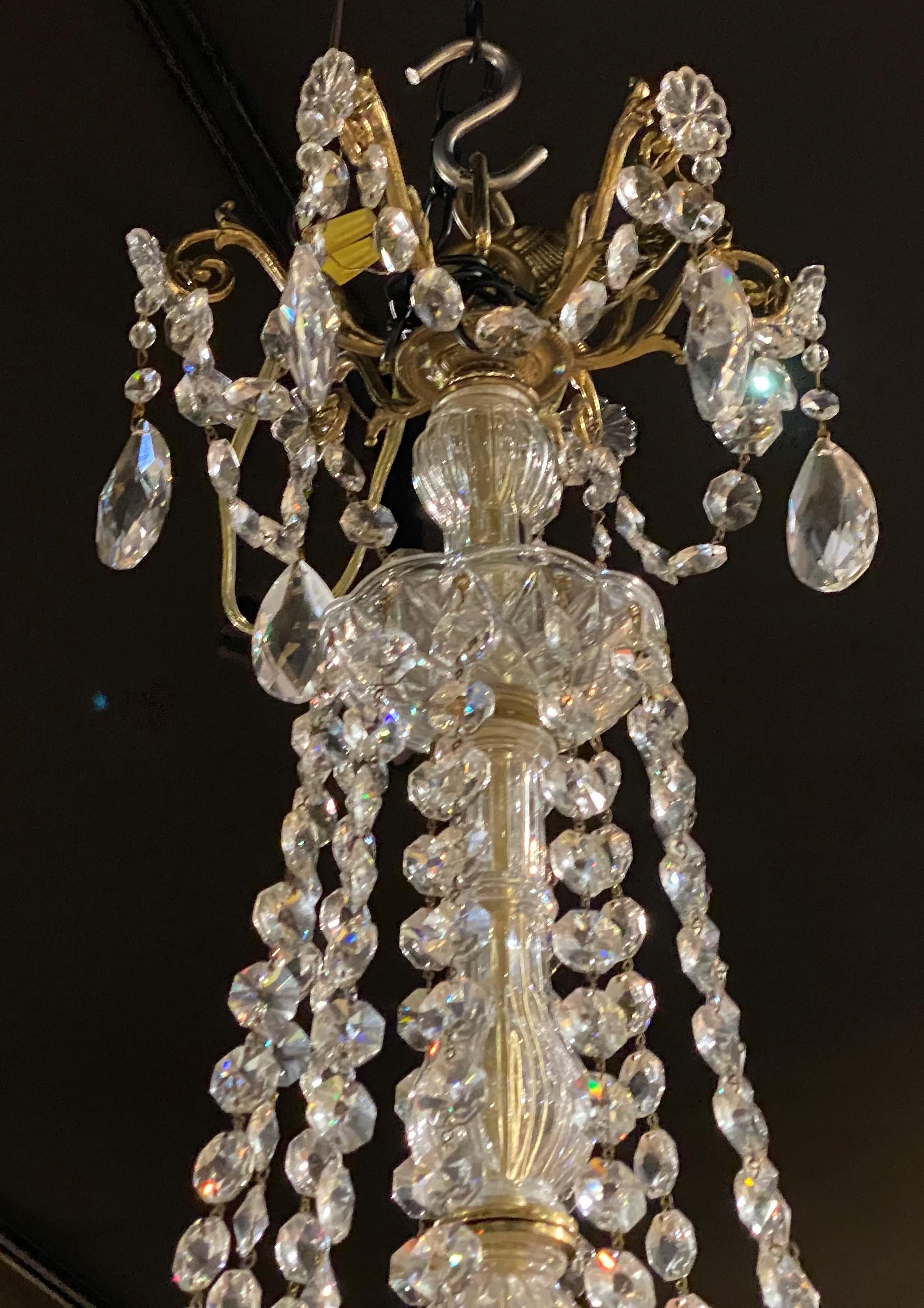 Exquisite 18 Light French Style Crystal & Brass Chandelier 1