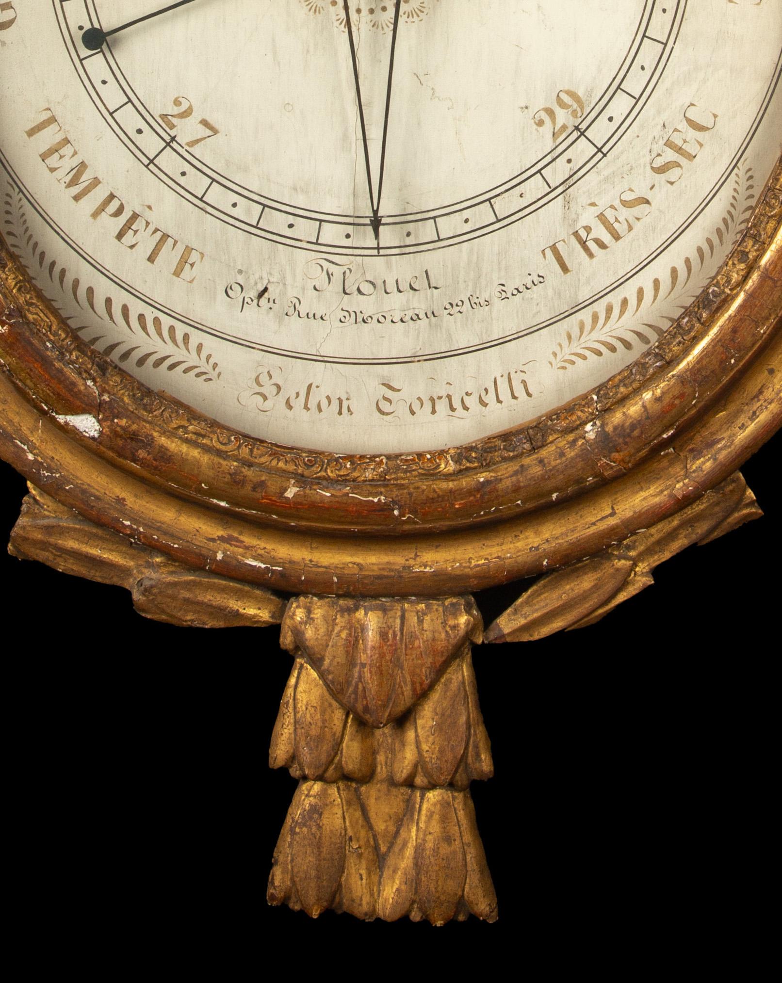 19th Century Exquisite 1800 Parisian Mercury Barometer: Elegance in Science