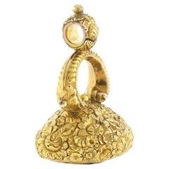 Squisito sigillo d'oro del 1834 che commemora il giorno di Waterloo