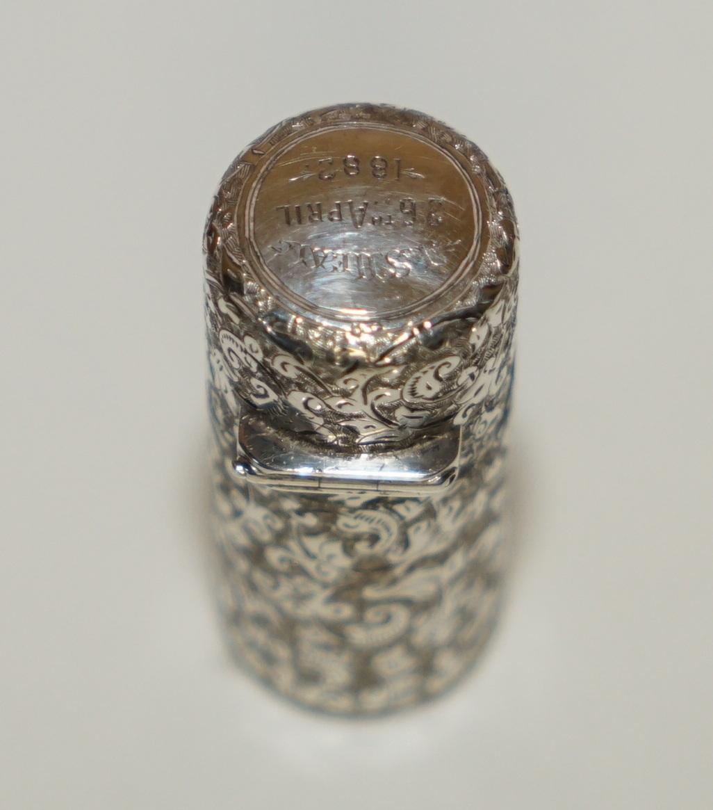ESQUISITA BOTTIGLIA DI PROFUMO VITTORIANA 1881 HALLMARKED STERLING SAMPSON MORDAN in vendita 1
