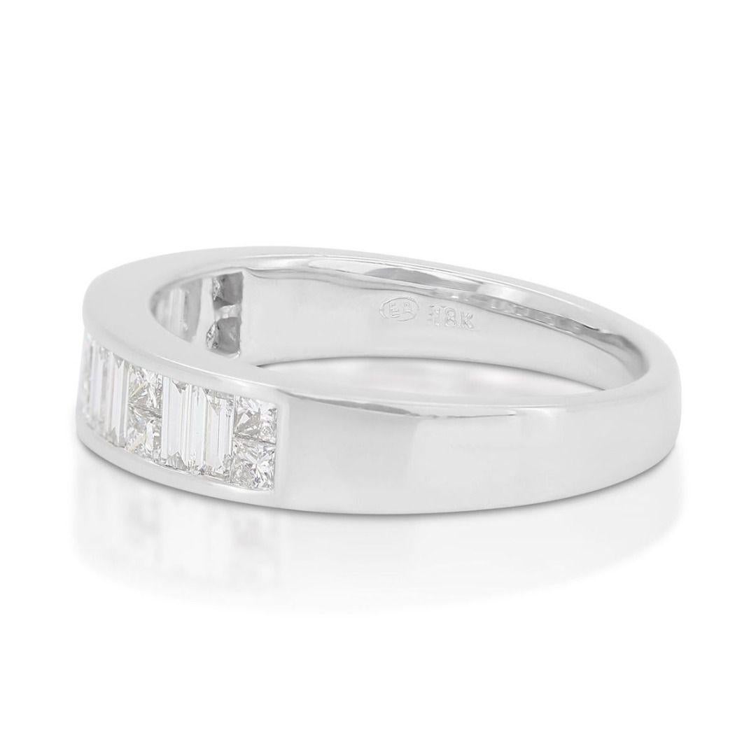 Exquisite 18K White Gold Ring with 0.74ct Natural Diamonds 2