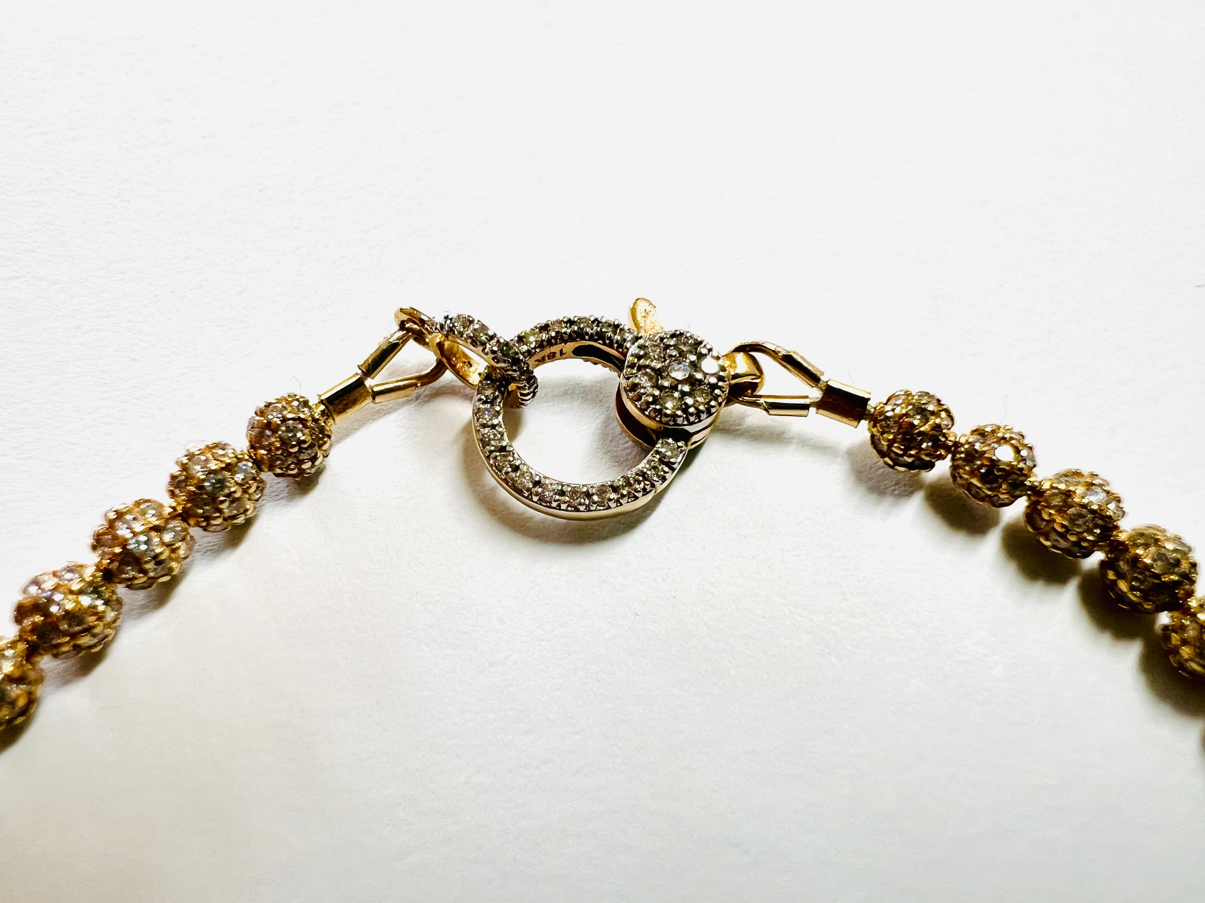Exquisite 18 Karat Gelbgold, 6,5 Karat Diamant-Tennisarmband im Zustand „Neu“ im Angebot in Boostedt, SH