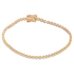 Exquisite 18K Yellow Gold Bracelet with 1.03ct Natural Diamonds