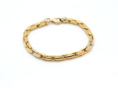 Retro Chain Bracelet 18 Karat Yellow and White Gold