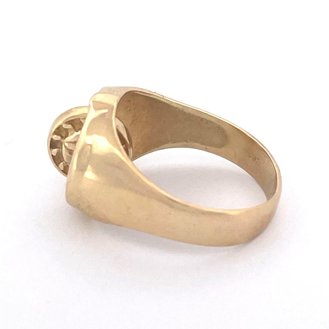 Exquisite Flip-Ring aus 18 Karat Gelbgold (Art nouveau)