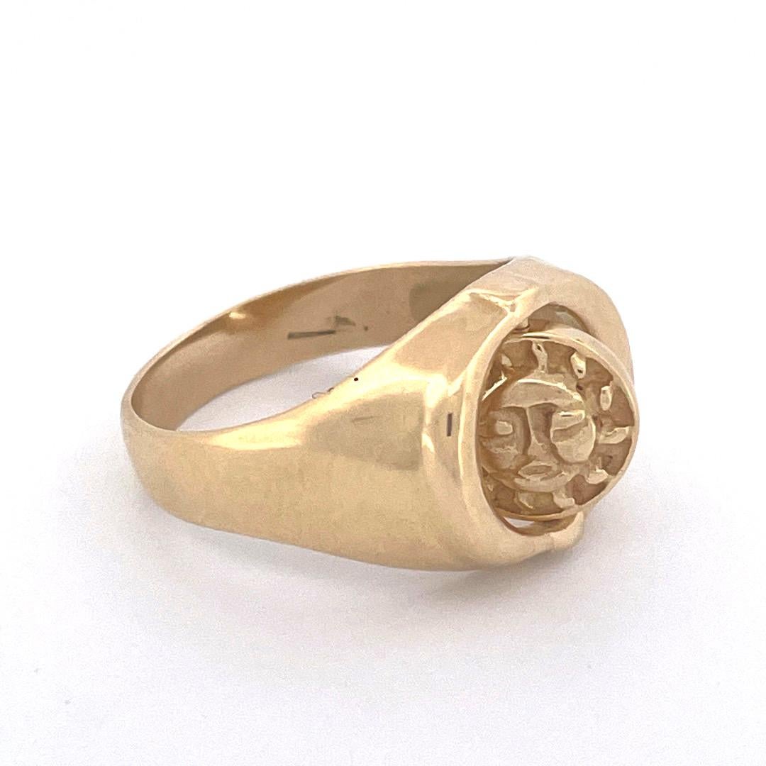 Exquisite Flip-Ring aus 18 Karat Gelbgold für Damen oder Herren