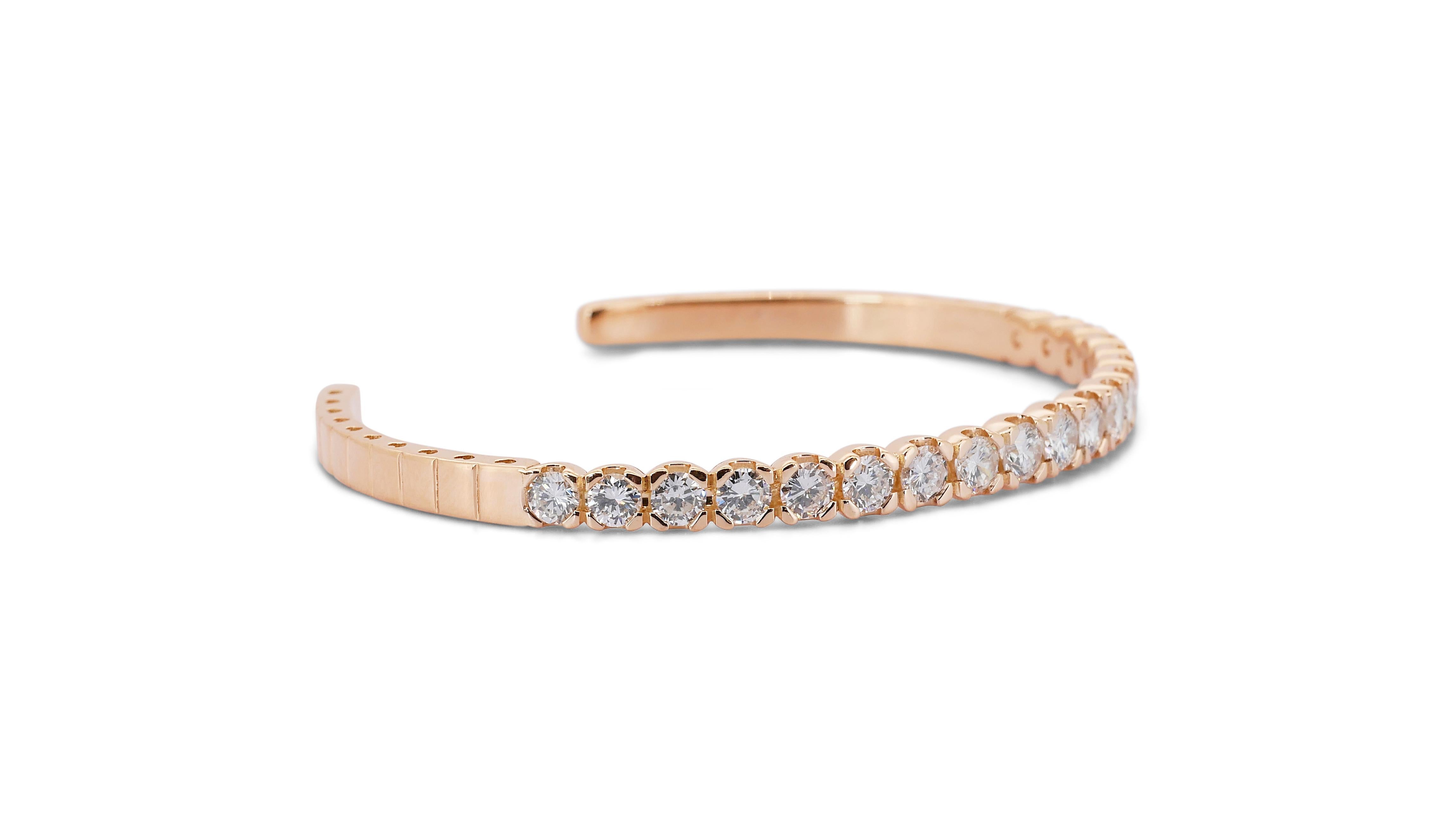 Women's Exquisite 18kt. Yellow Gold Bracelet w/ 4.30 ct Total Natural Diamonds IGI Cert For Sale