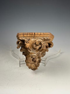 Exquisite 18th Century Flemish Rococo Limewood Corner Shelf