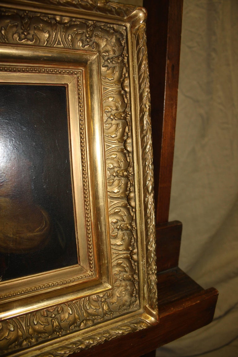 Oiled Exquisite 18th Century French Oil on Canvas For Sale