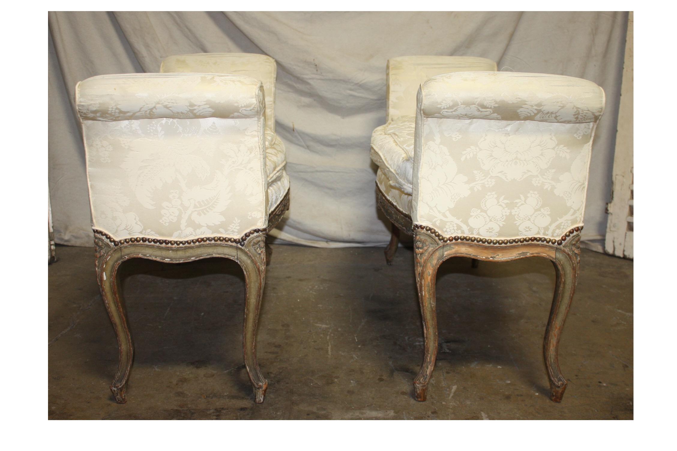 Exquisite 18th Century Pair of French Benches 1