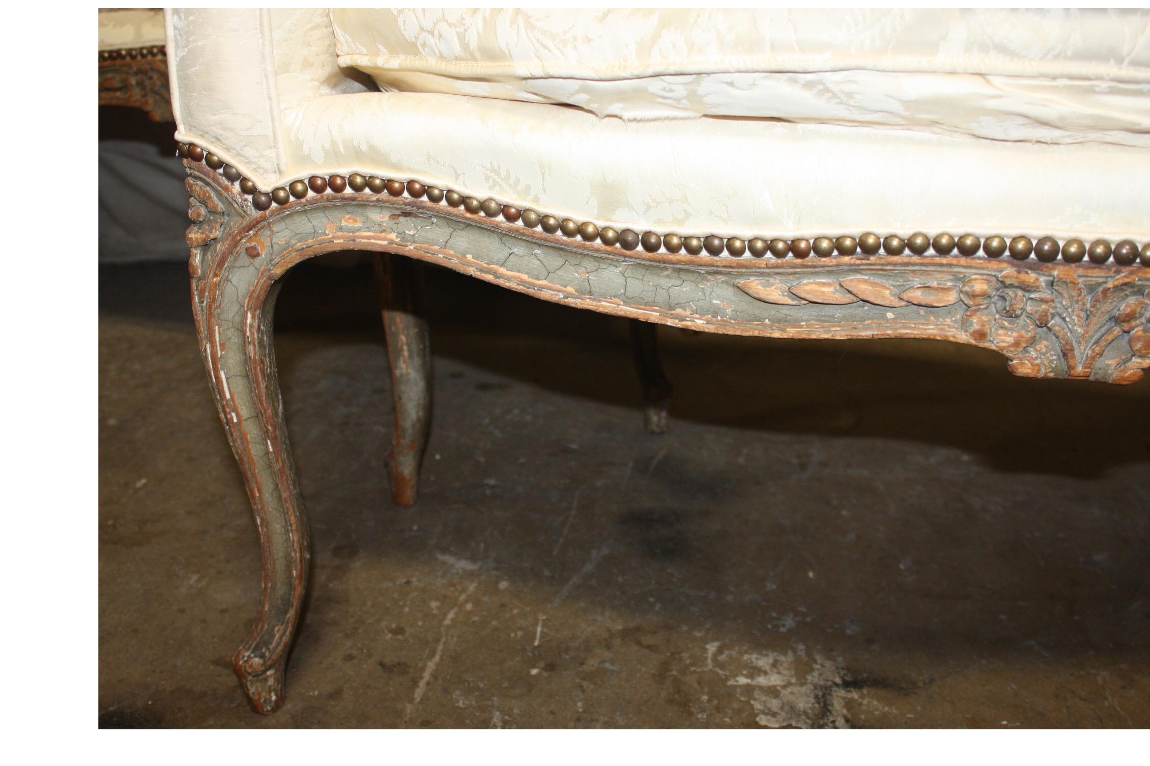 Exquisite 18th Century Pair of French Benches 2