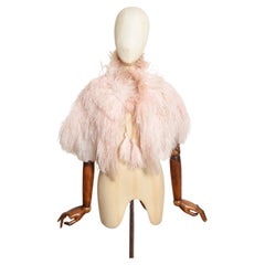 Exquisite 1930's Dusty Pale Pink Ostrich Feather Cape - Jacket Stole