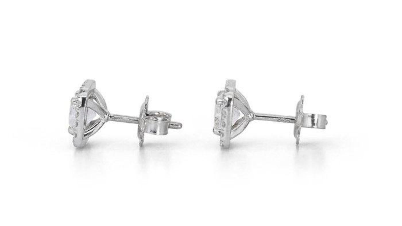 Boucles d'oreilles exquises en diamant coussin modifié de 1,94ct Pour femmes en vente