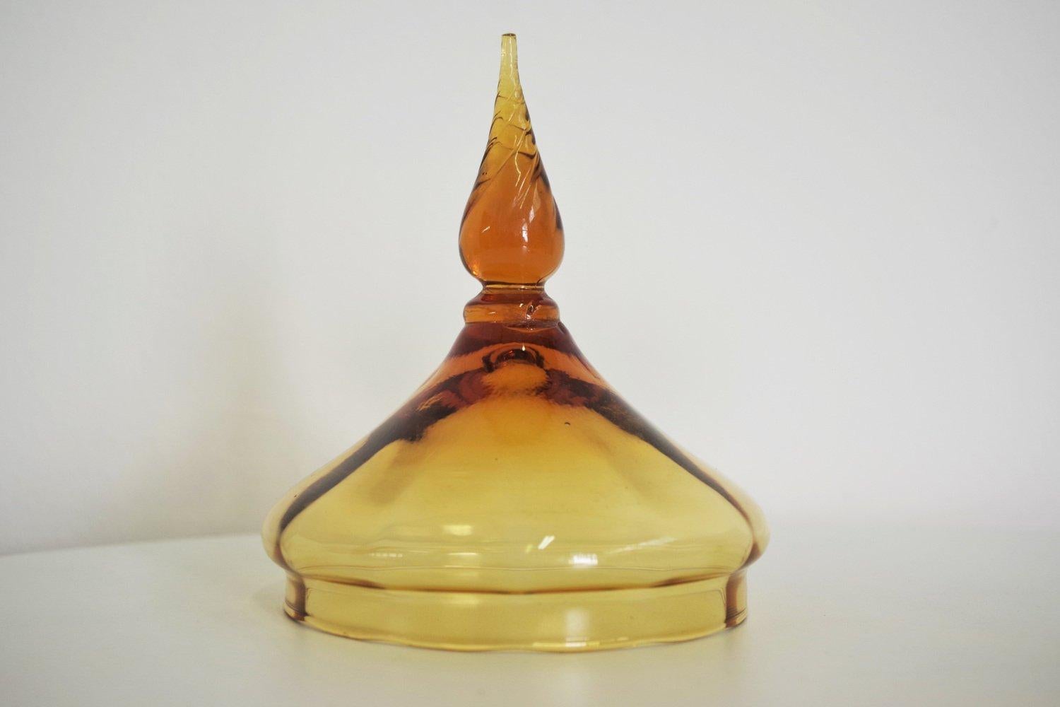 Exquisite 1950s Murano Glass Bonbon Dish - Italian Art Glass Masterpiece For Sale 1