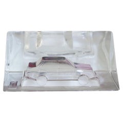 Exquisite 1980s Murano Crystal Prism Lance Paperweight