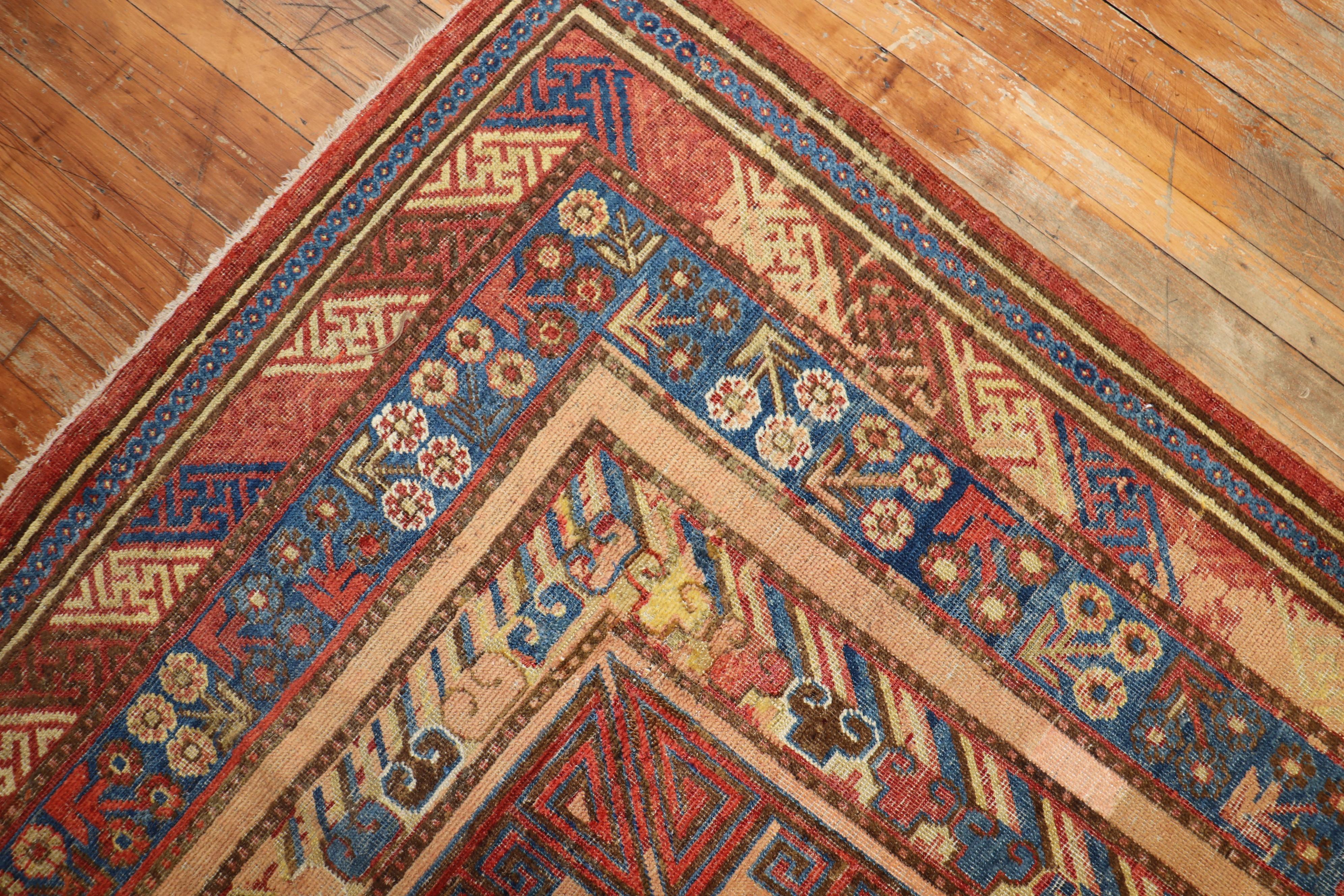20th Century Exquisite 19th Century Antique East Turkestan Khotan Rug For Sale