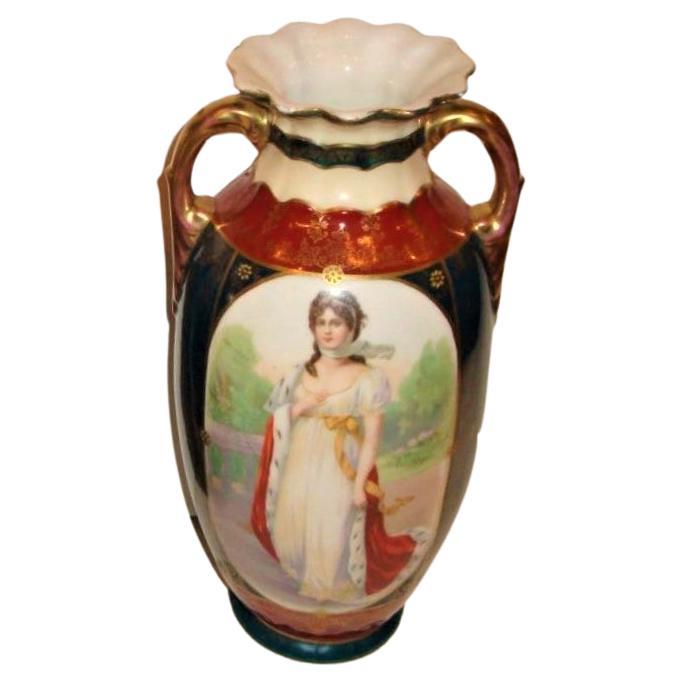 Exquisite 19th Century Austrian Handpainted Royal Vienna Portrait Vase Urn