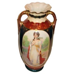  Exquisite 19th Century Austrian Handpainted Royal Vienna Portrait Vase Urn 