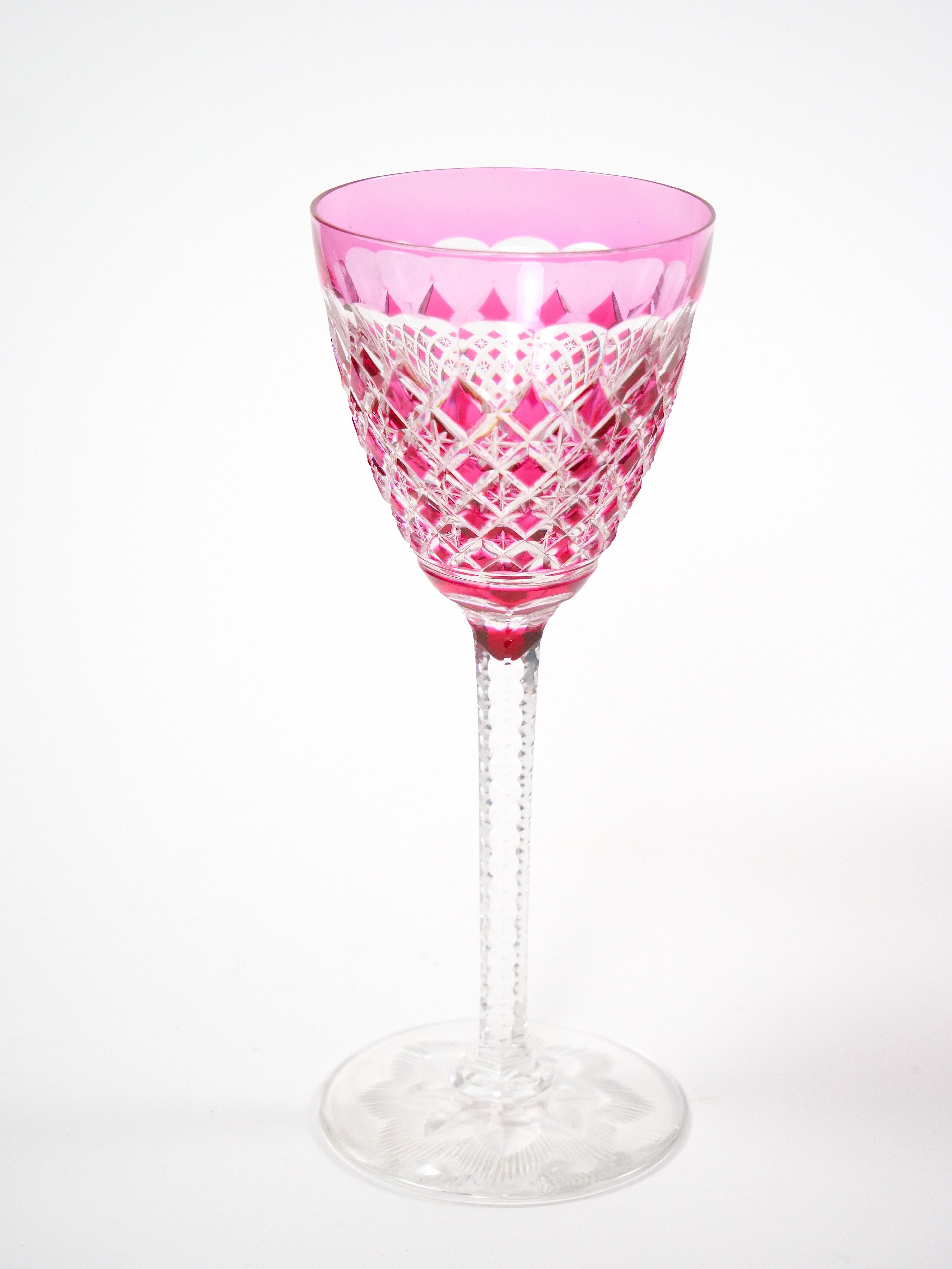 Exquisite 19th Century Baccarat Diamond Cut Crystal Barware/Tableware service For Sale 6