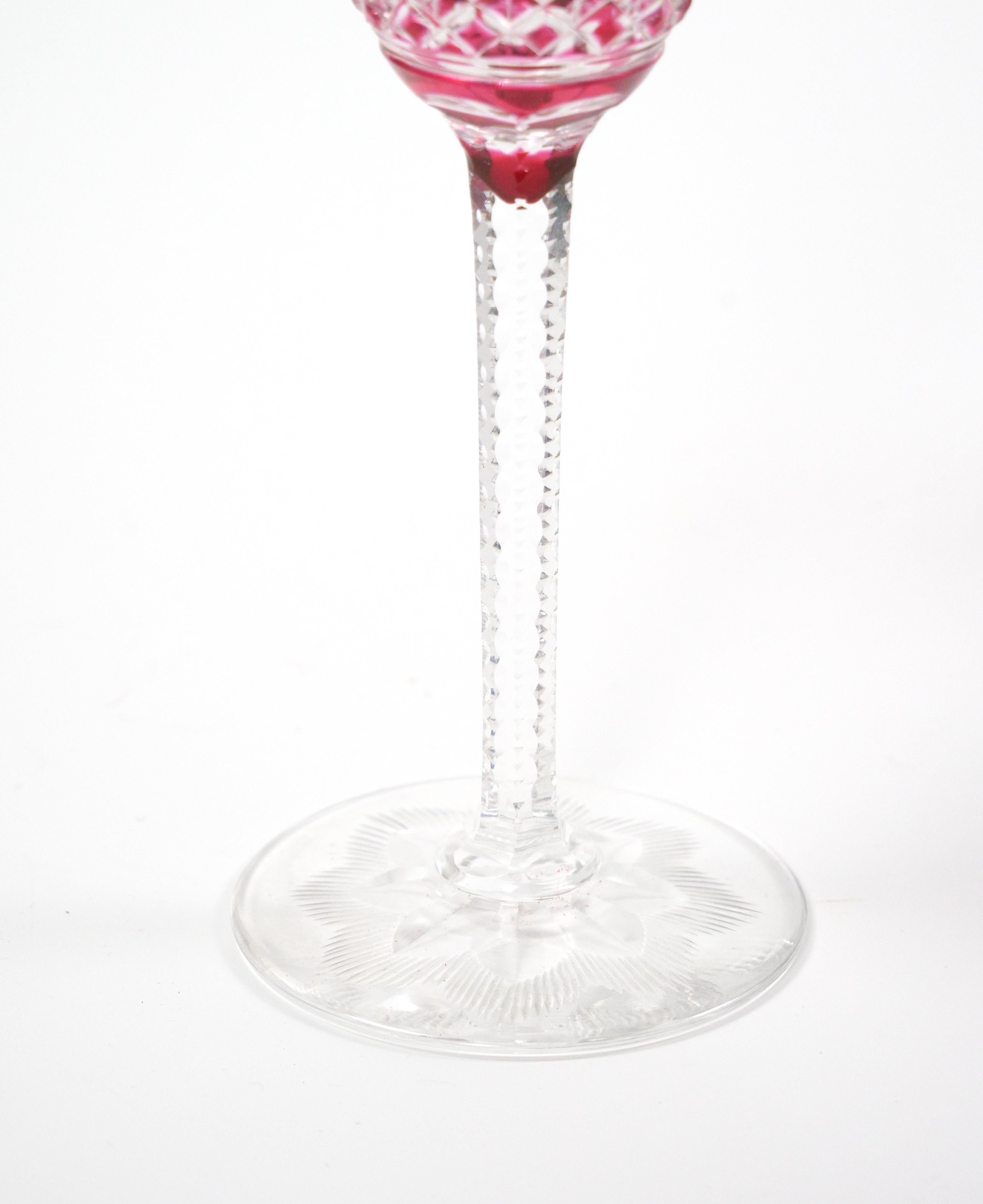 Exquisite 19th Century Baccarat Diamond Cut Crystal Barware/Tableware service For Sale 8