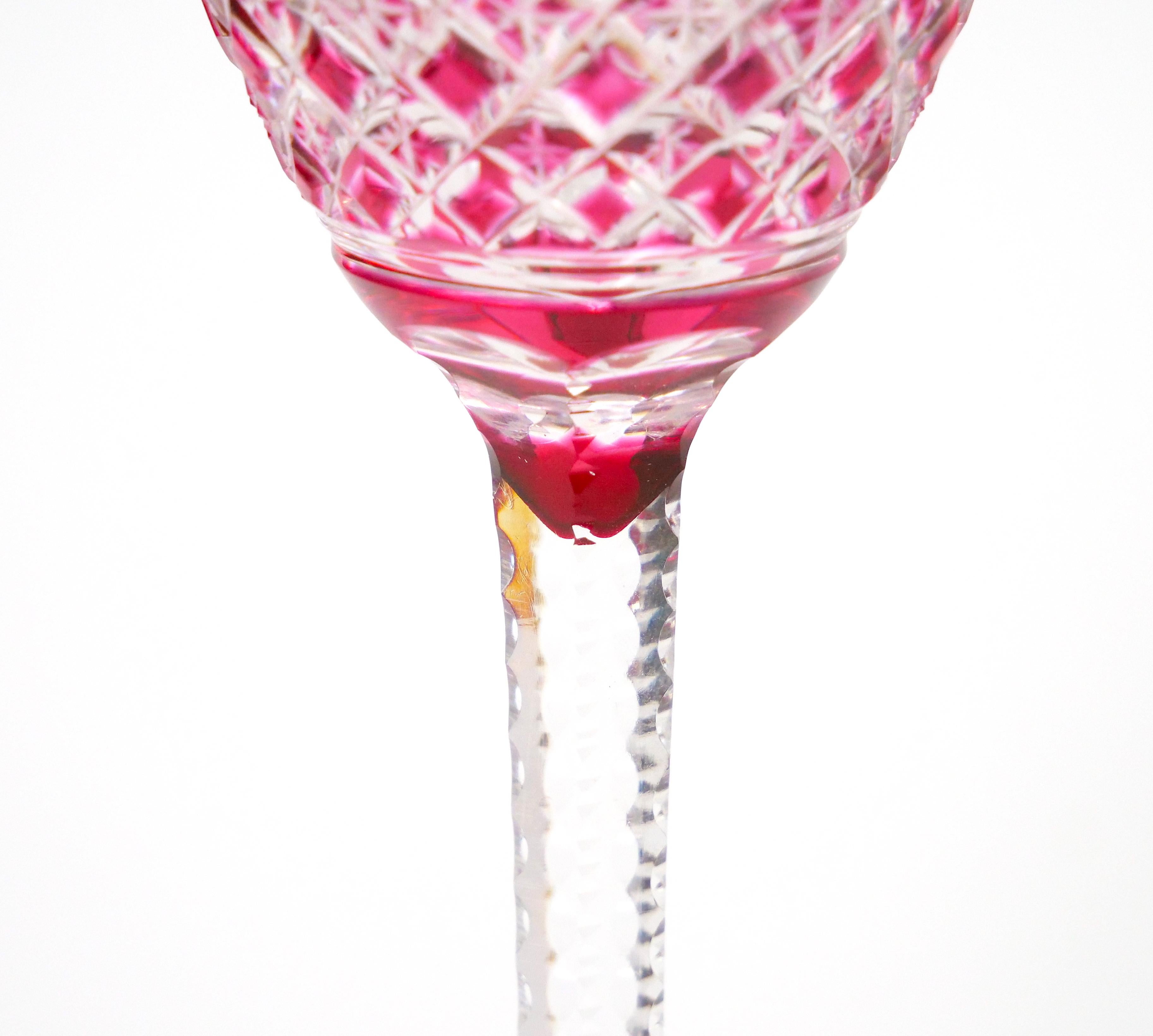 Exquisite 19th Century Baccarat Diamond Cut Crystal Barware/Tableware service For Sale 10