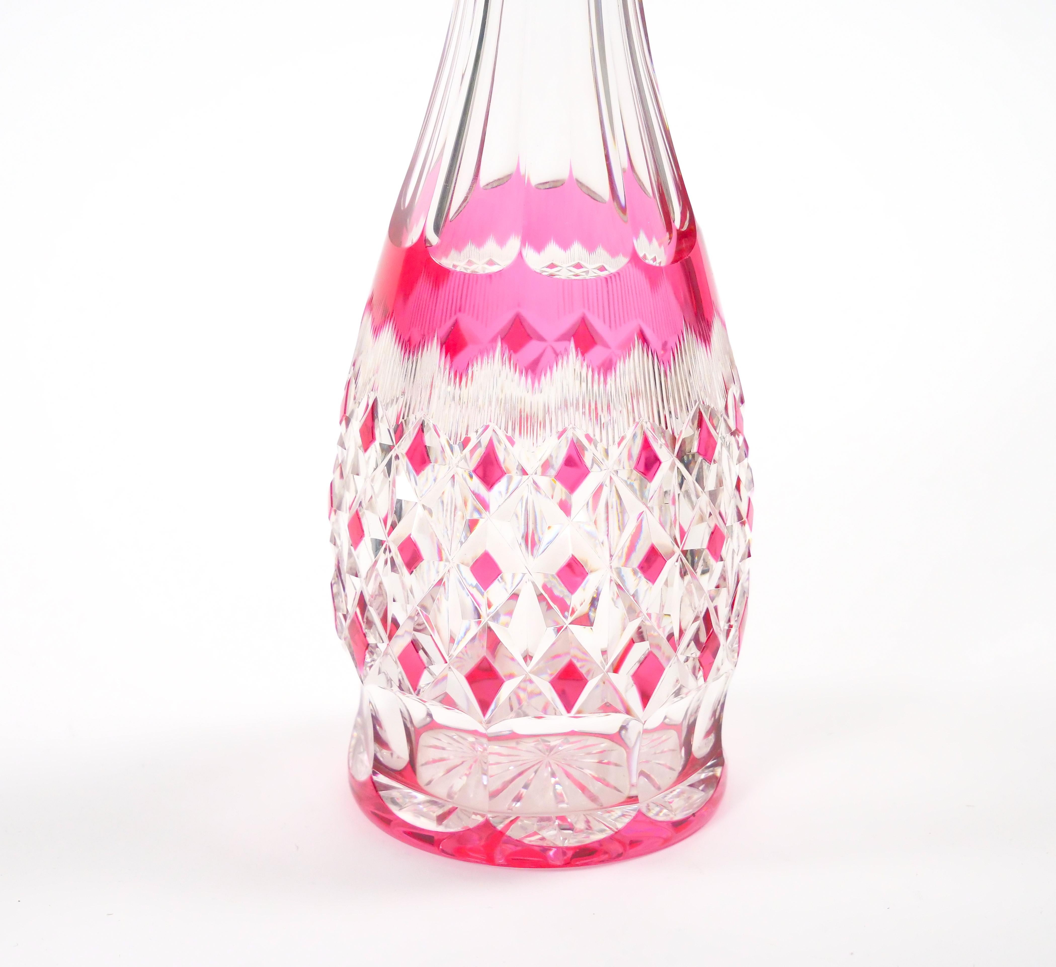 Exquisite 19th Century Baccarat Diamond Cut Crystal Barware/Tableware service For Sale 11