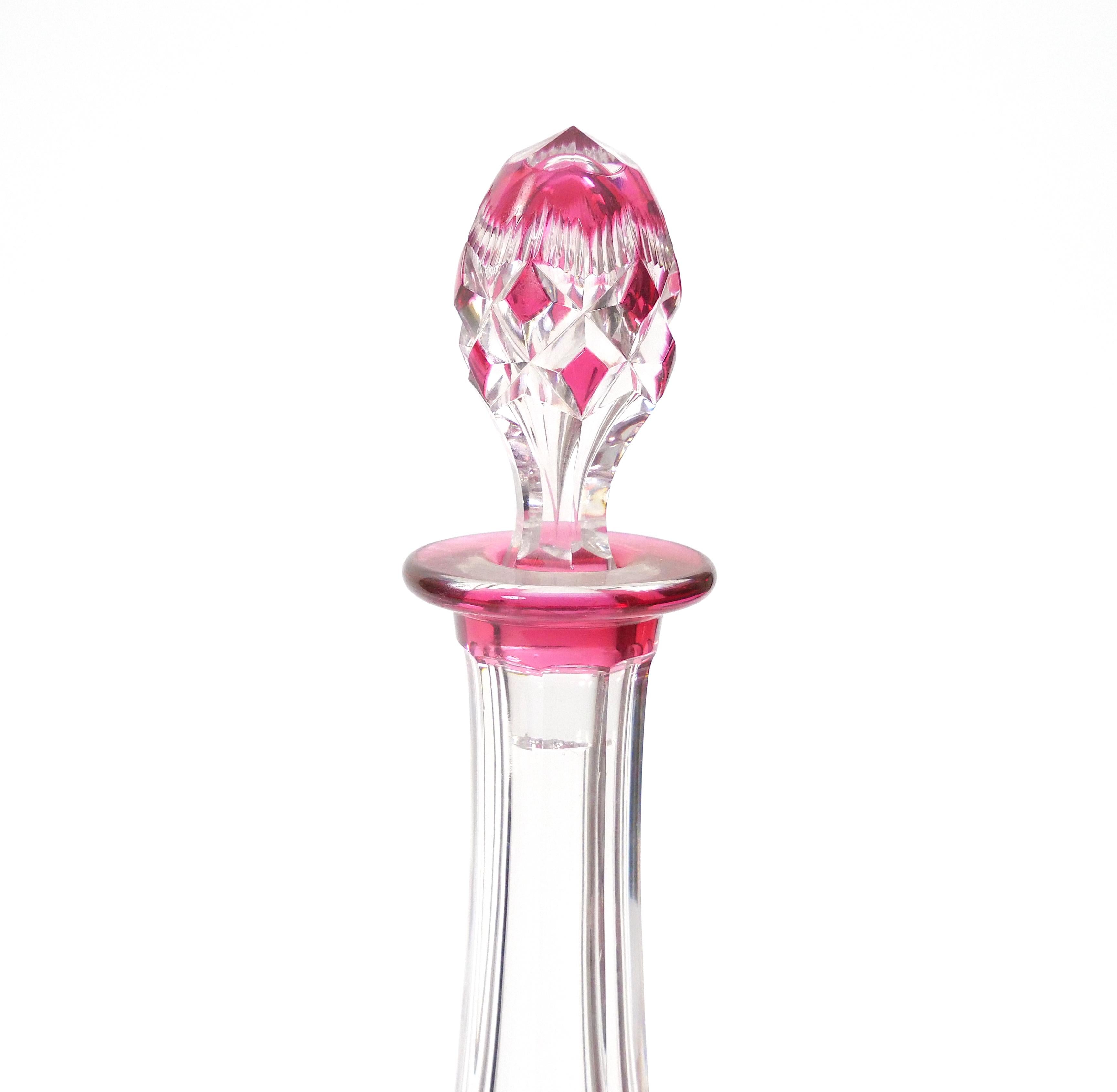 Exquisite 19th Century Baccarat Diamond Cut Crystal Barware/Tableware service For Sale 12