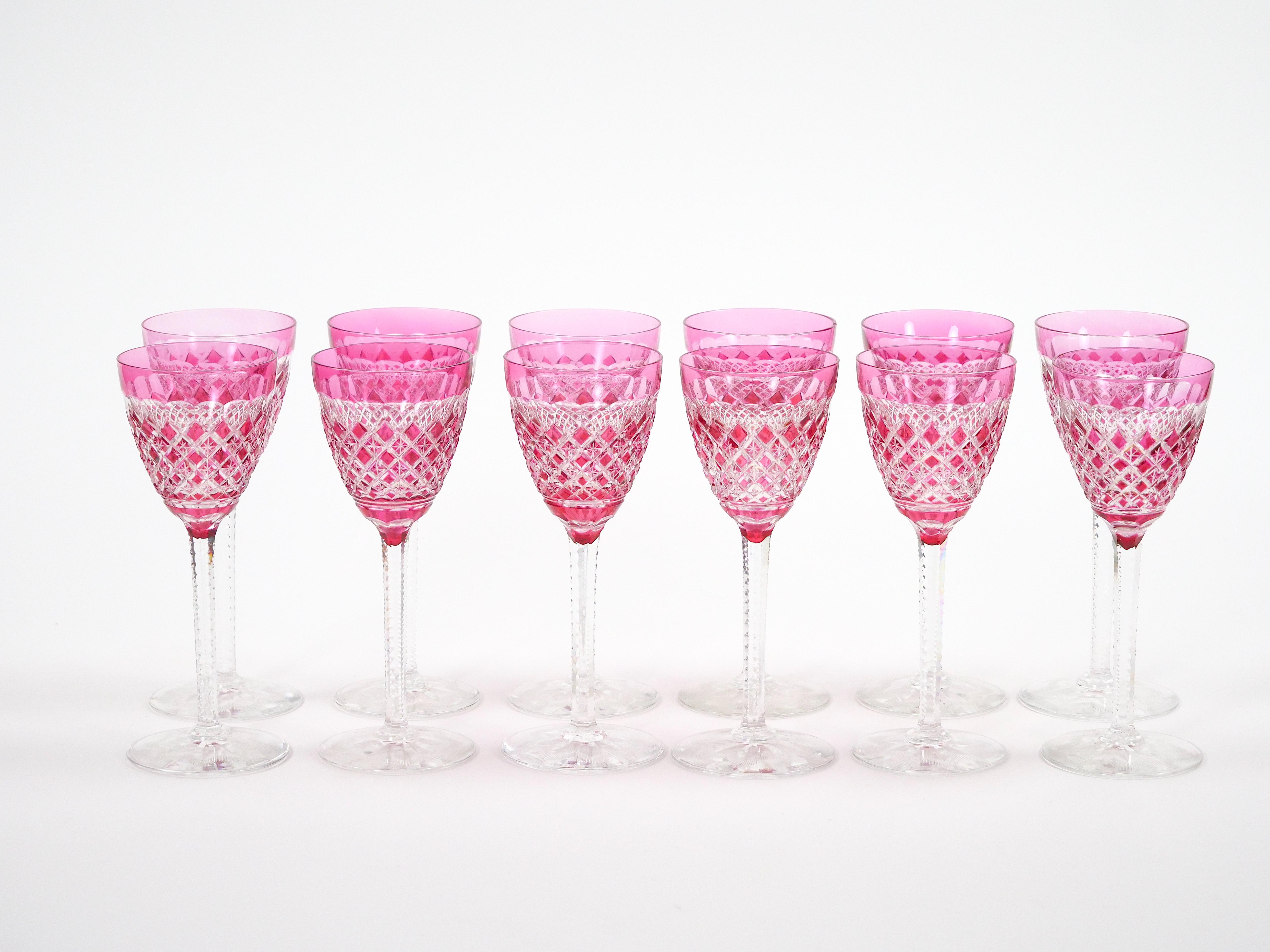 Exquisite 19th Century Baccarat Diamond Cut Crystal Barware/Tableware service For Sale 2