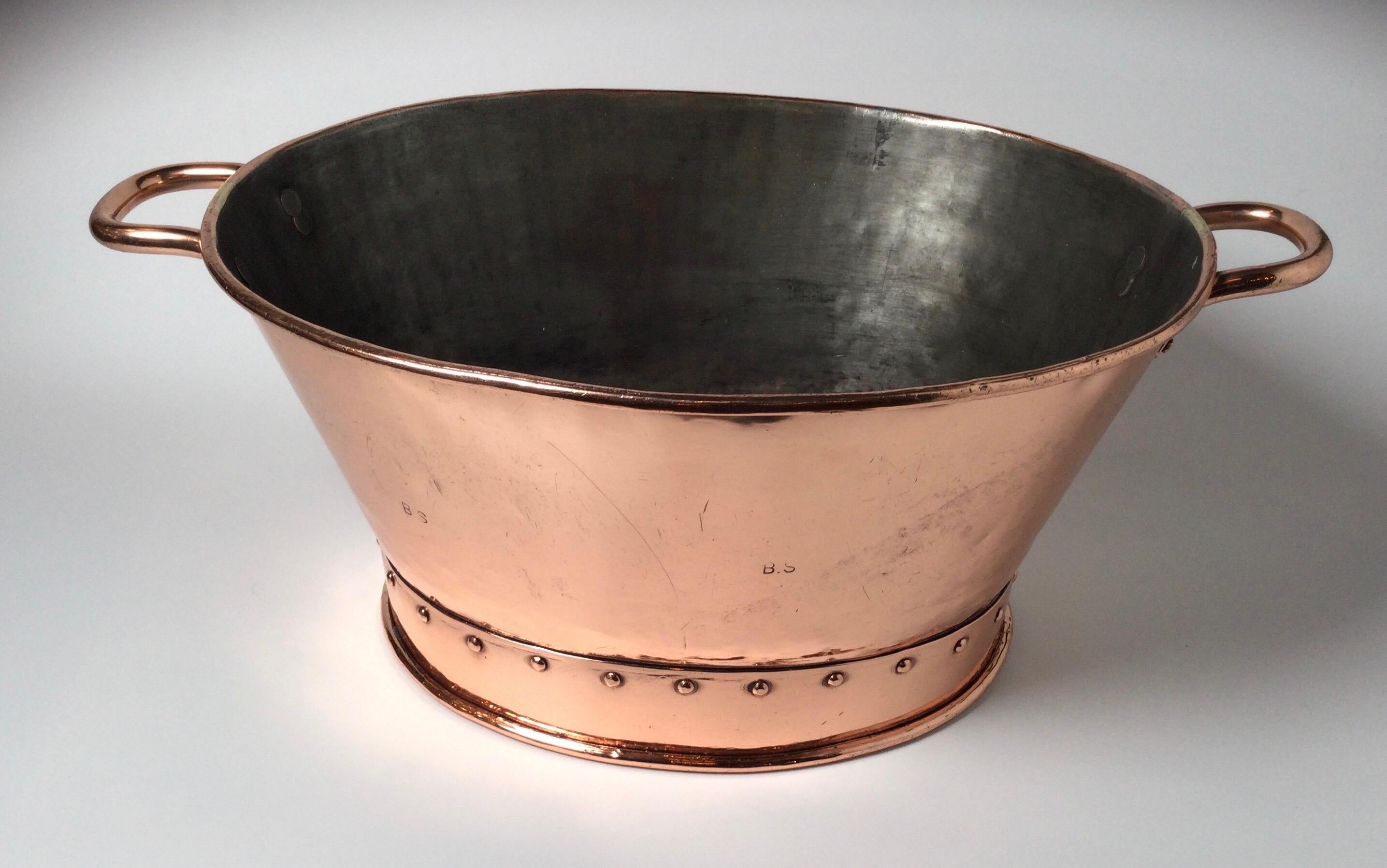 Exquisite 19th Century Copper Confiture Large Jam Pot or Chiller 1