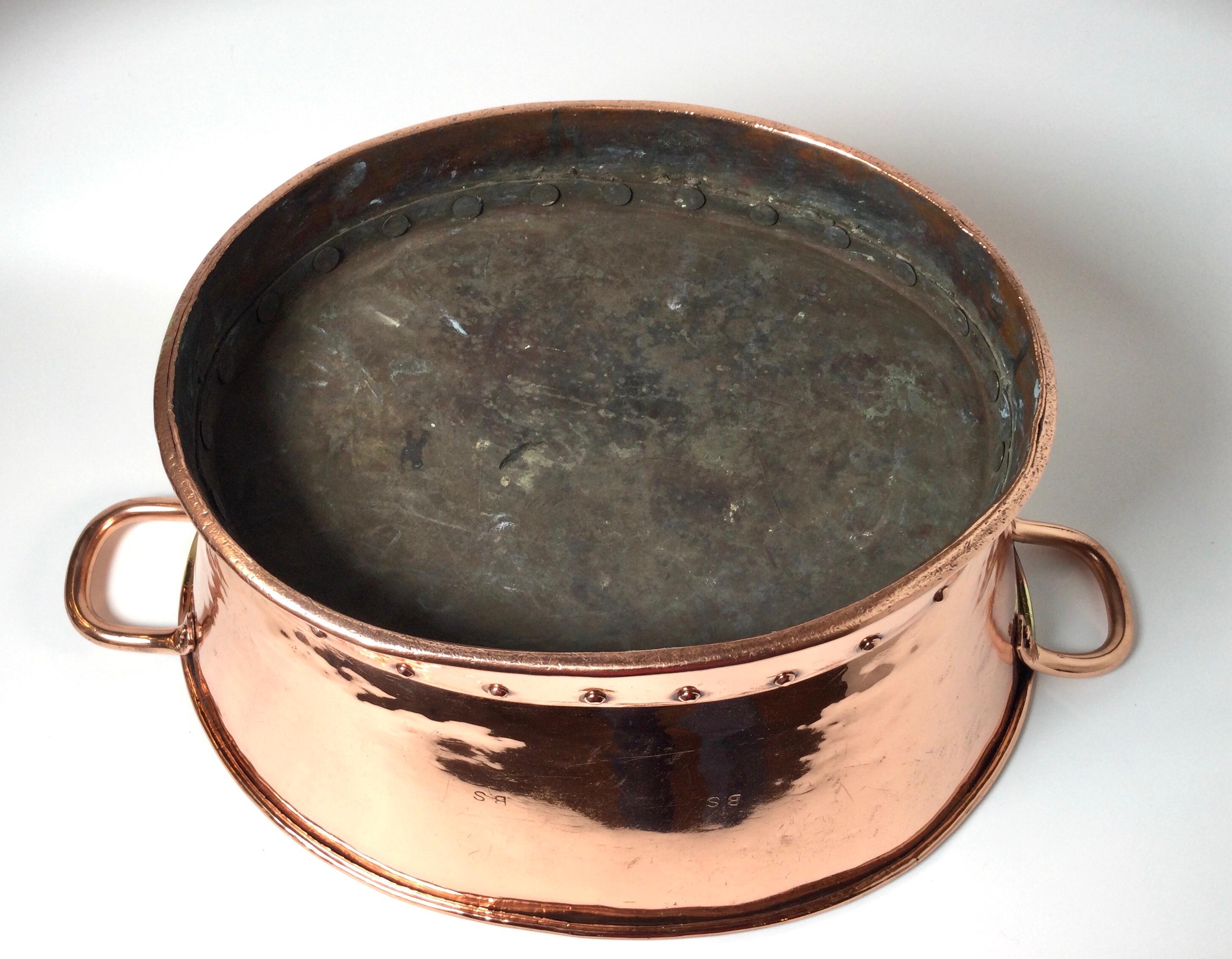 Exquisite 19th Century Copper Confiture Large Jam Pot or Chiller 3