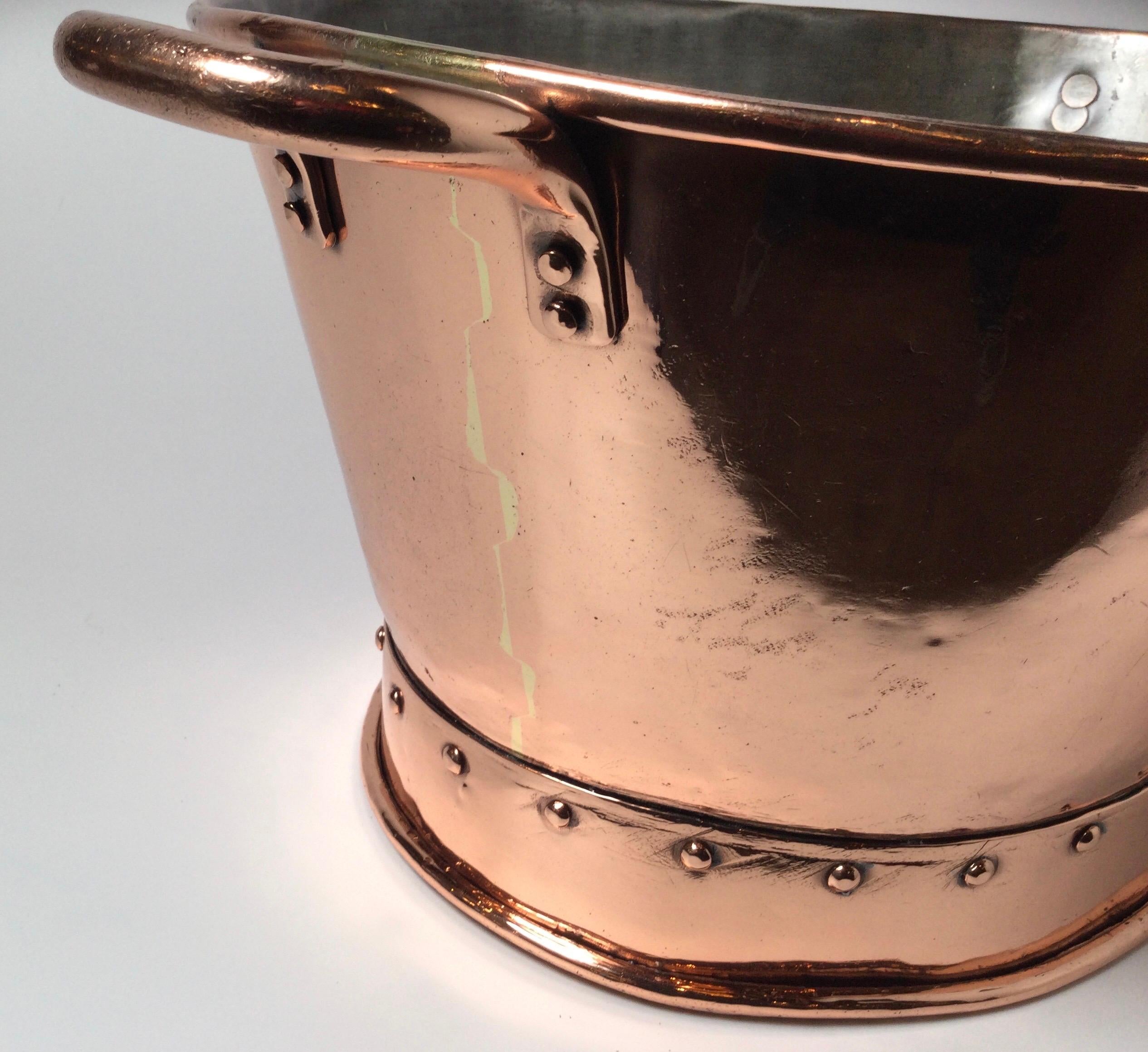 Exquisite 19th Century Copper Confiture Large Jam Pot or Chiller 4