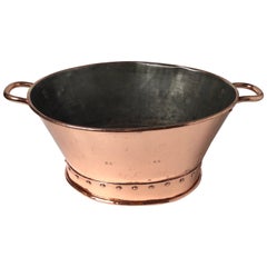 Antique Exquisite 19th Century Copper Confiture Large Jam Pot or Chiller