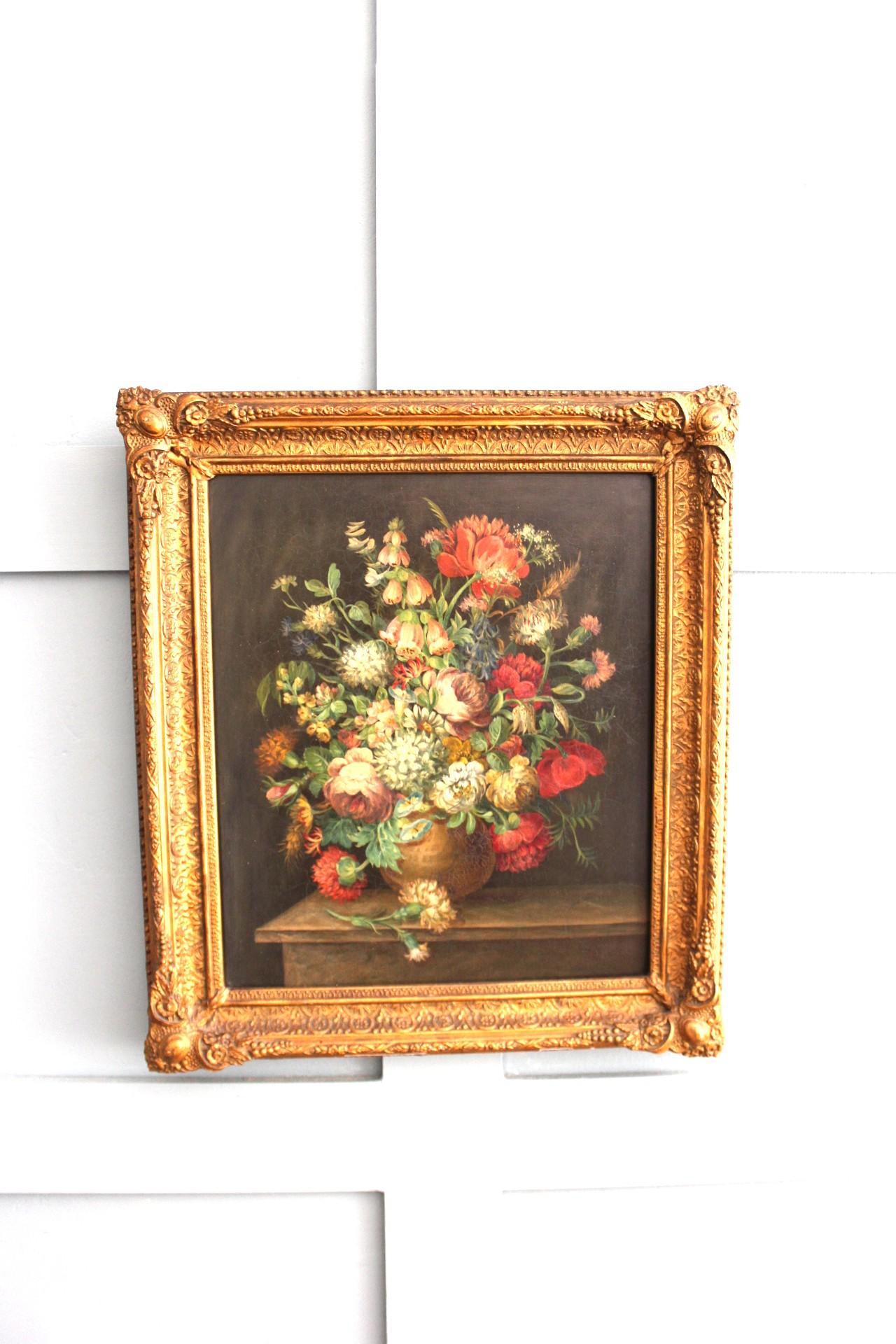 Exquisite 19. Jahrhundert Englisch Stillleben von wilden Blumen- Öl auf Holzplatte im Zustand „Relativ gut“ im Angebot in Seaford, GB